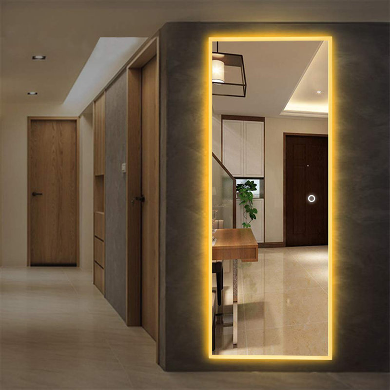 Orren Ellis Molloy LED Dimmable Frameless Lighted Full Length Mirror